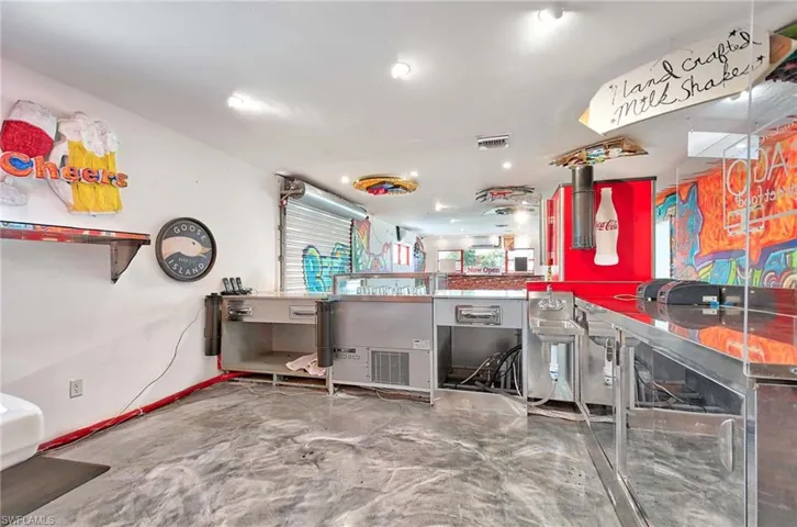 Kitchen with concrete flooring