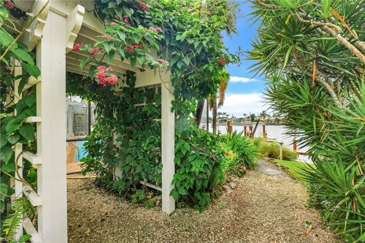 A lovely walkway to the dock  . . .