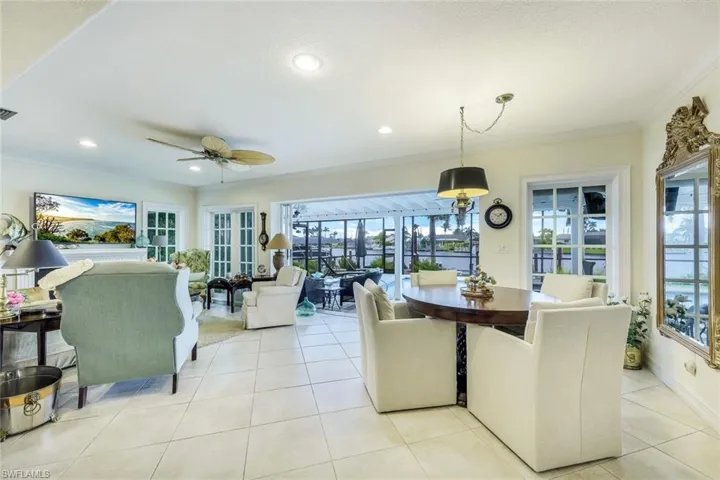 SPACIOUS Great Room offers an EXPANSIVE WATER VIEW!