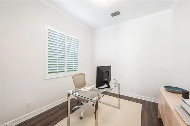 Downstairs bedroom serving currently as an office