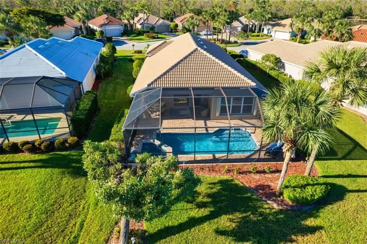 Birds eye view of property