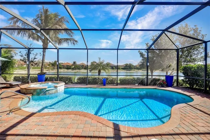 Pool with Built in Spa, Lake view