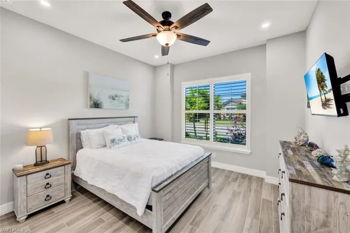 Secondary bedroom with Custom Shutters