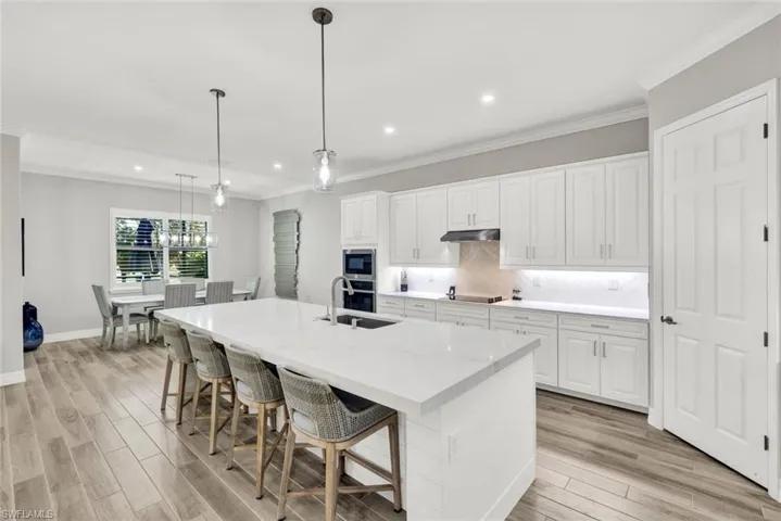 Kitchen with Upgraded Oversized Quartz Island