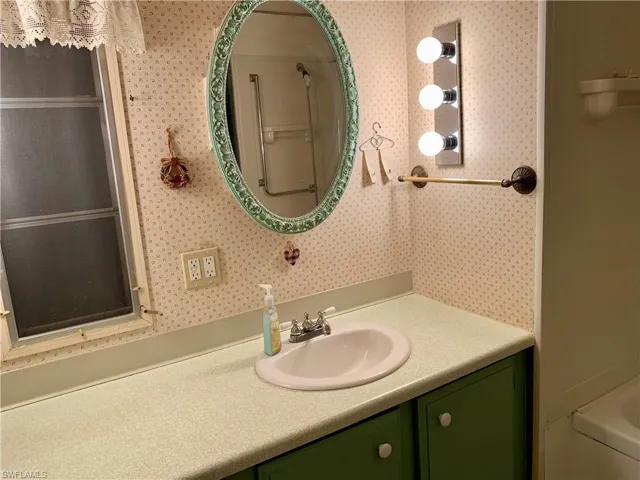 Bathroom featuring vanity