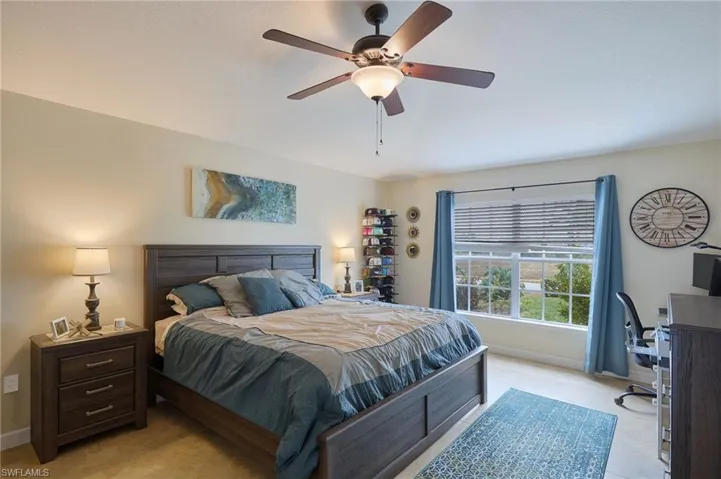 Bedroom with ceiling fan