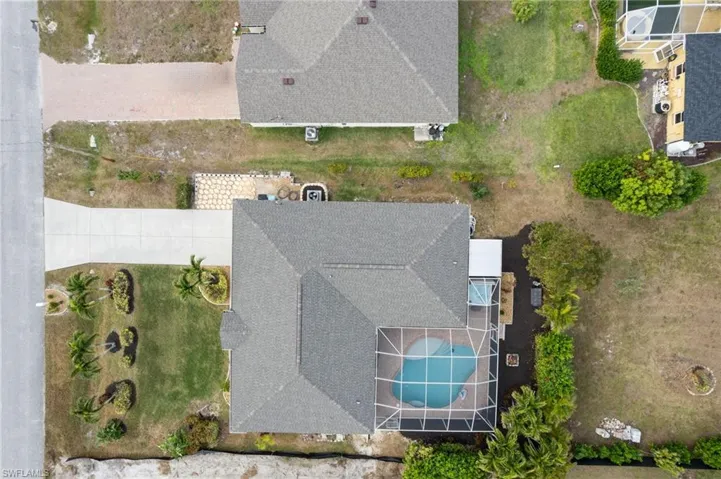 Birds eye view of property
