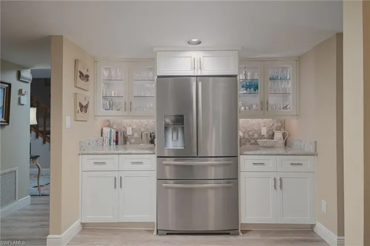 High end cabinetry with glass doors