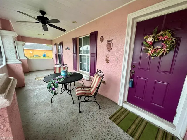 Screened front porch.