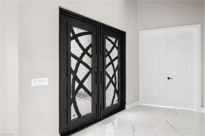 Gorgeous steel front door entrance