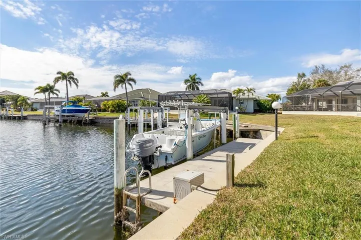 Concrete seawall owned and maintained by the City of Punta Gorda, Dock and 10K lift