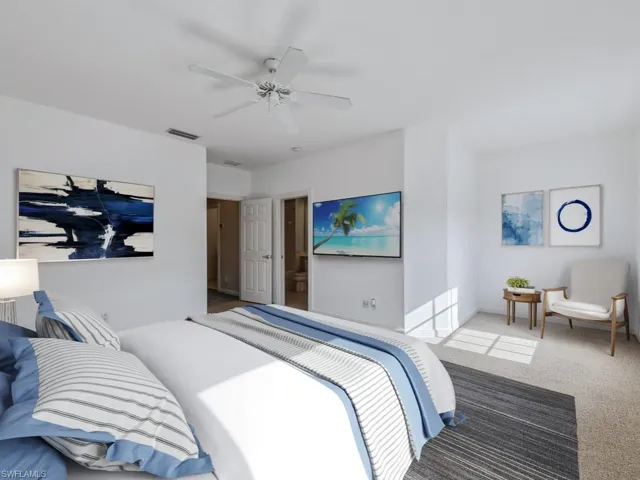 Virtually Staged Primary Bedroom - Second Floor