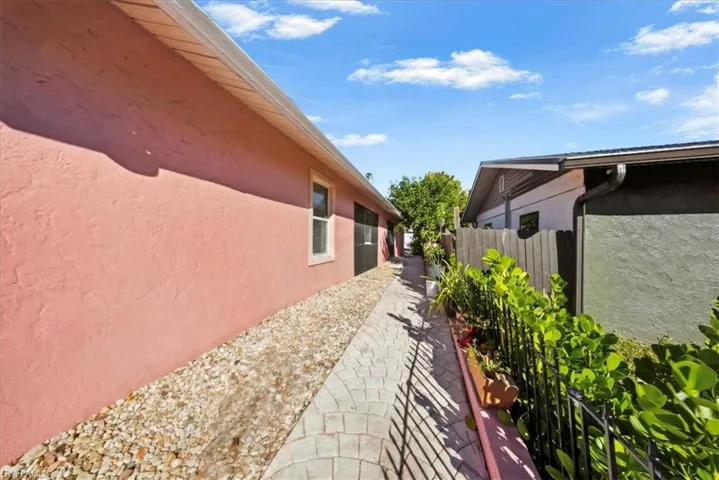 View of property exterior featuring stucco siding