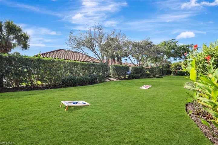 View of grassy yard