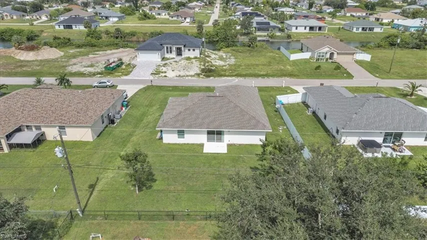 Aerial view of residential area