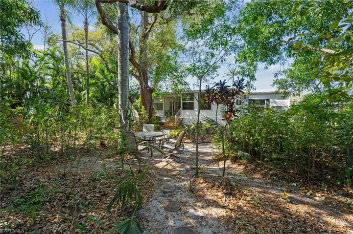 View of yard featuring entry steps