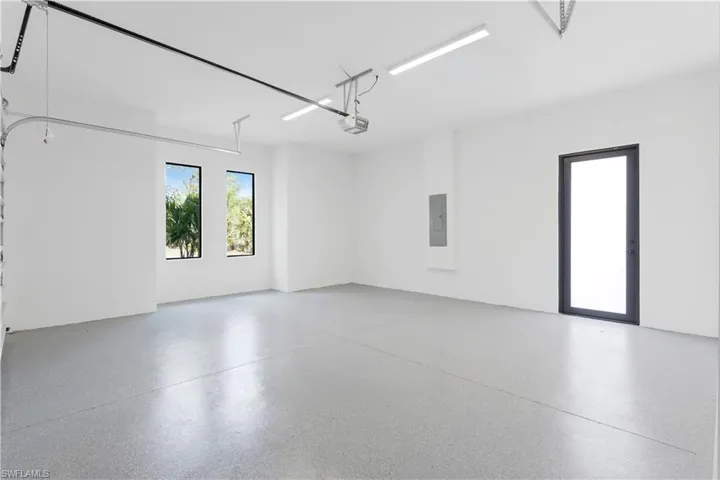 Garage with electric panel