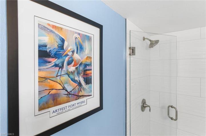 Bathroom with Artist Print