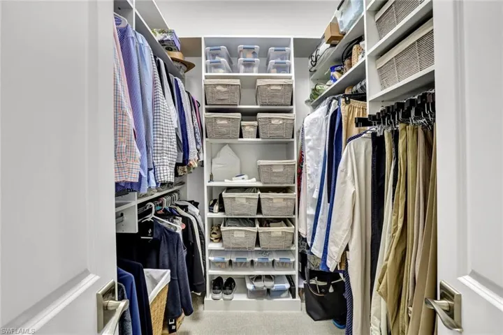 View of walk in closet