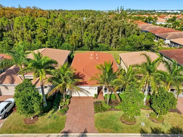 Aerial perspective of suburban area