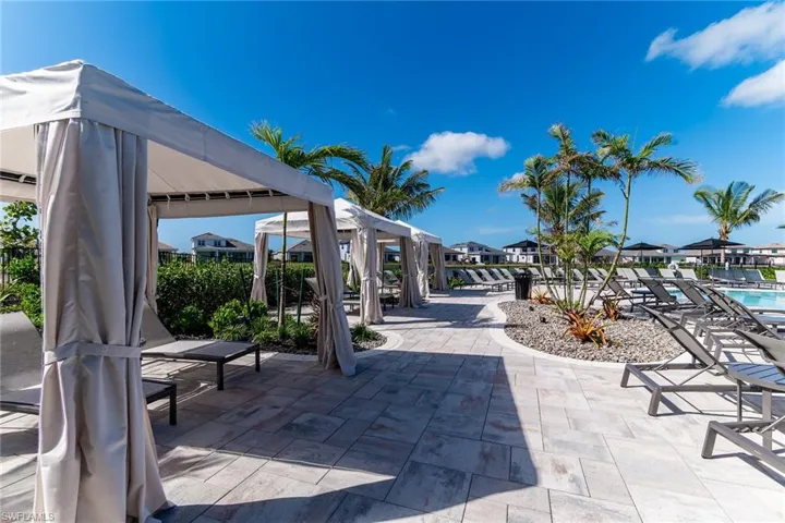 View of patio featuring a gazebo