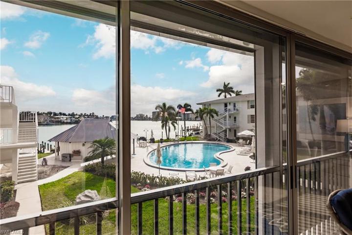 Lanai Overlooking Moorings Bay and Pool Area