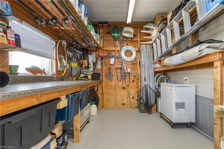 She has lots of storage room.