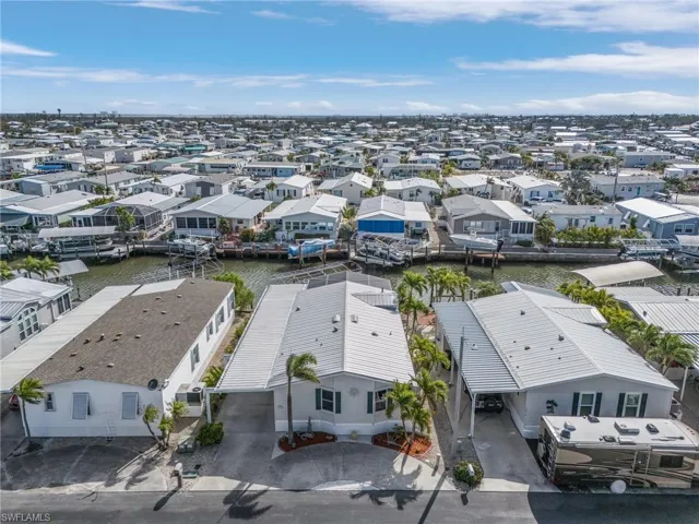 Aerial view looking East.