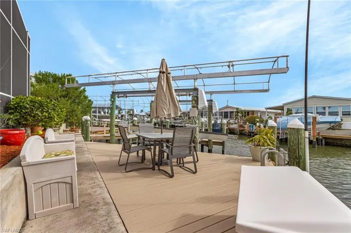 Patio on the dock.
