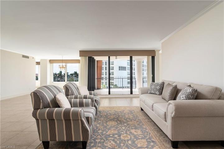 With a view to the expansive lanai, and dining room.