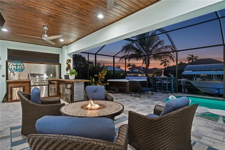 Spacious Lanai with Cypress Lined Ceilings