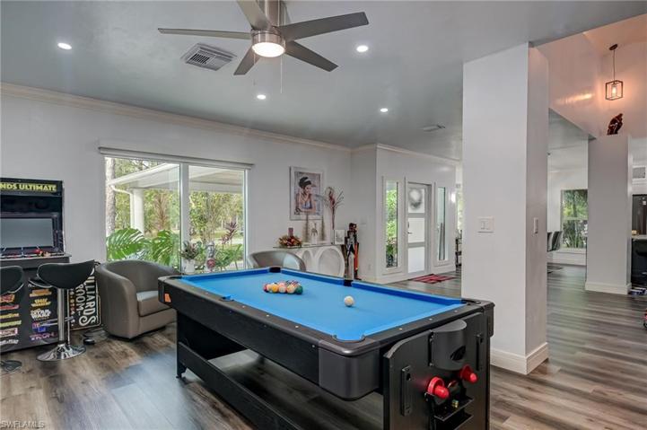 Game room bar area