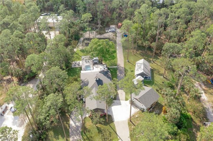 Aerial of all structures on the lot