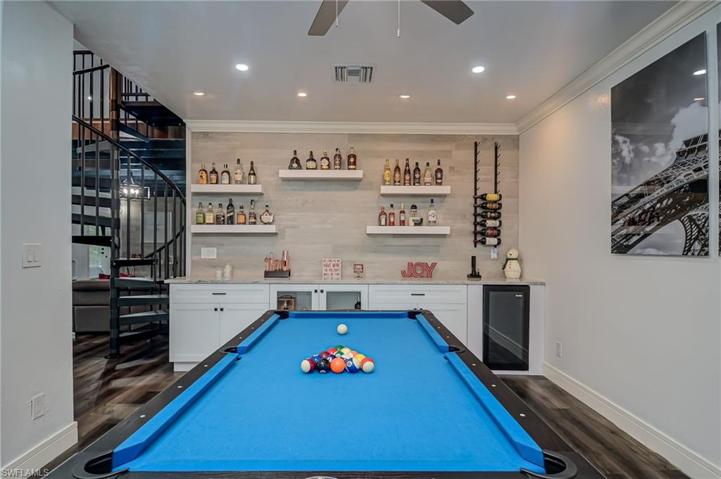 Game room bar area