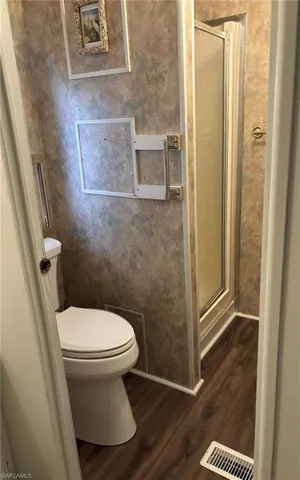 Primary bath has its own shower.