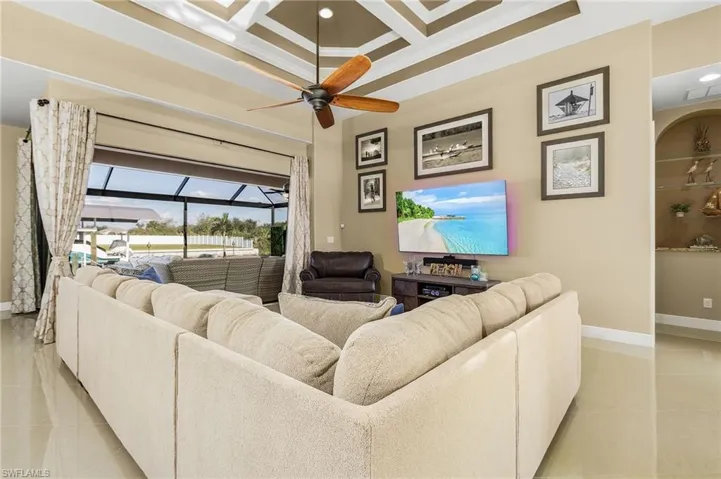 Coffered ceiling LR