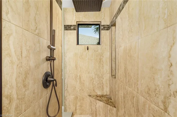 Walk through shower
