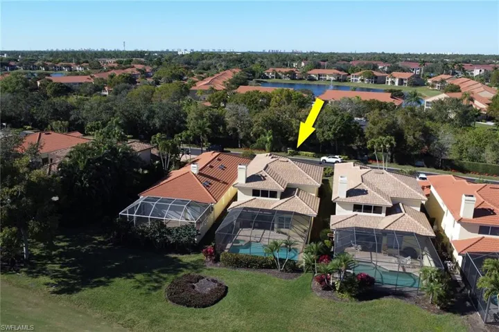 Aerial view of residential area