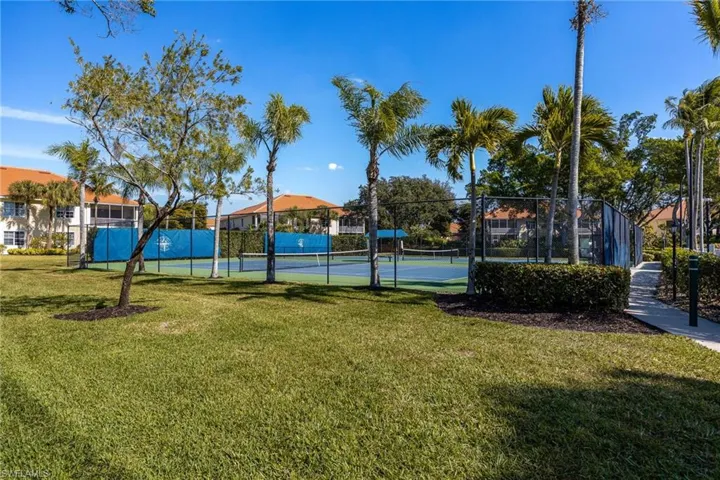 View of tennis court