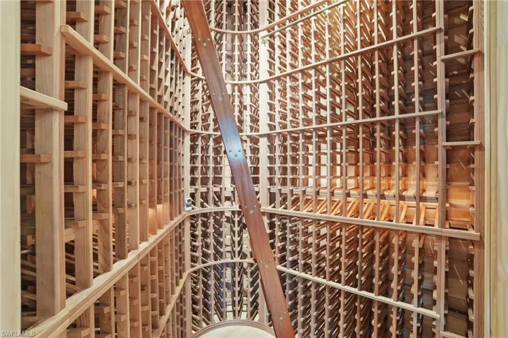 View of wine cellar.