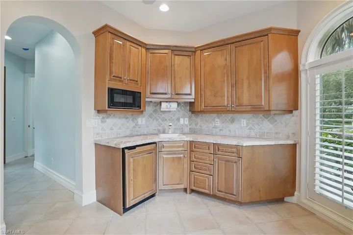 Separate kitchenette for guests and convenience