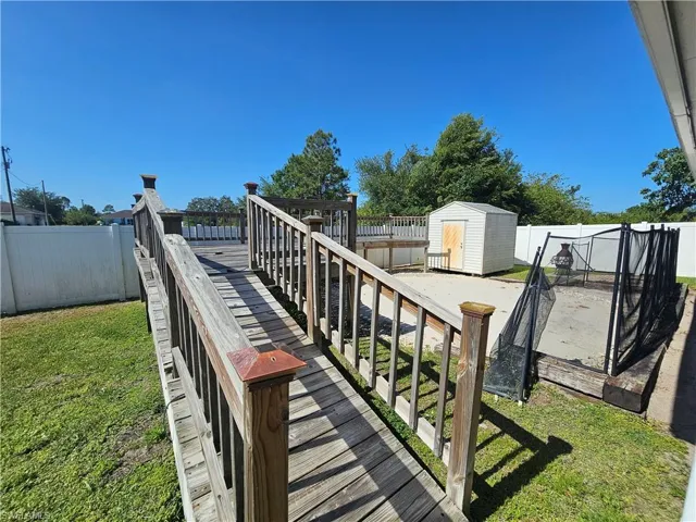 Deck with a patio area