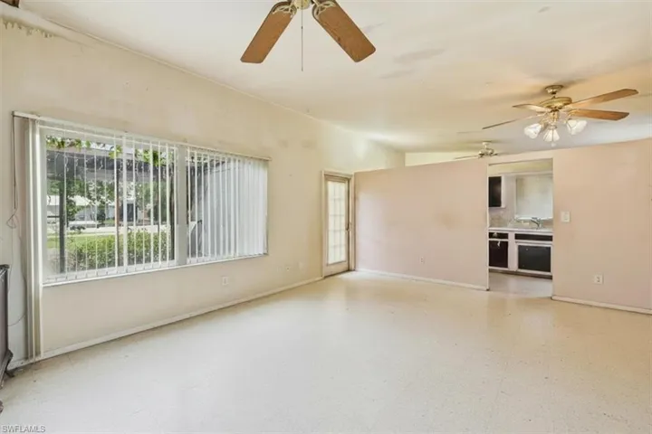 Living room with items virtually removed