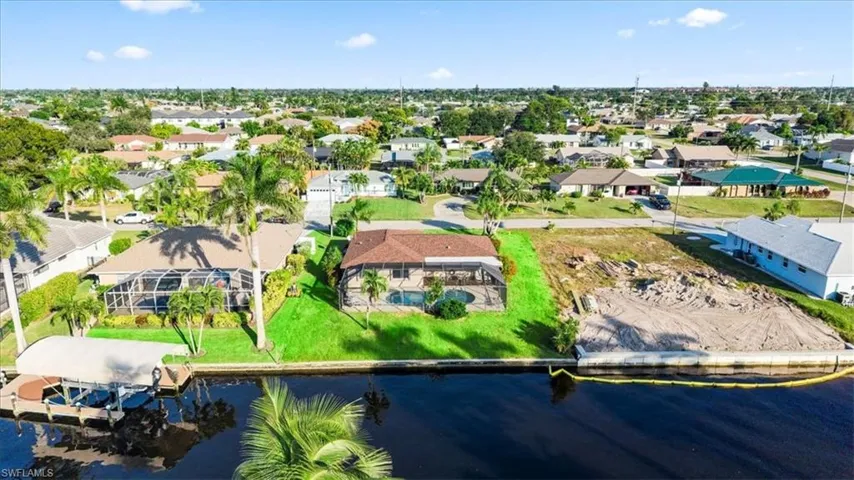 Aerial view of residential area