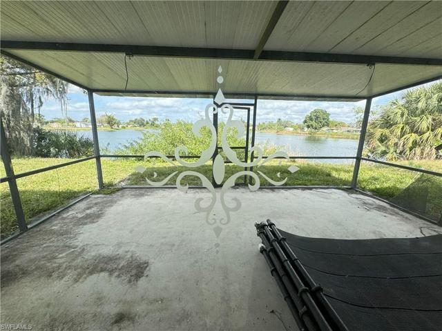 Lanai in rear of home