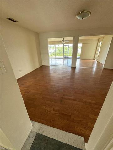 Looking into living room