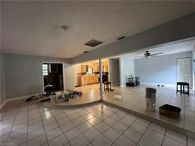 Tiled living room