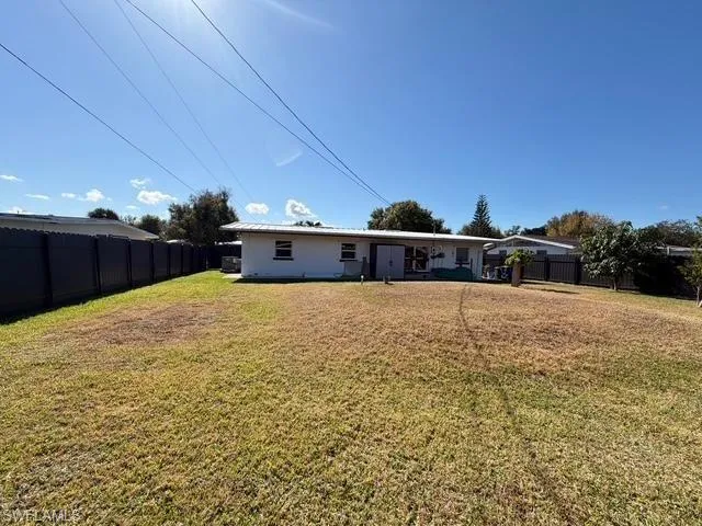 Back of property