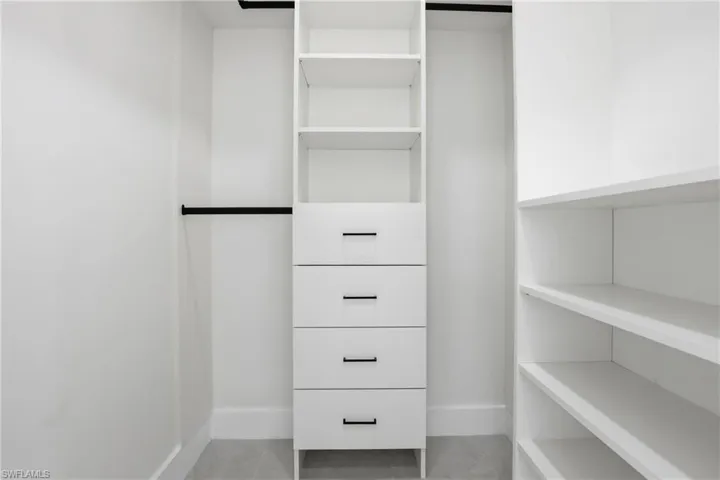 View of walk in closet