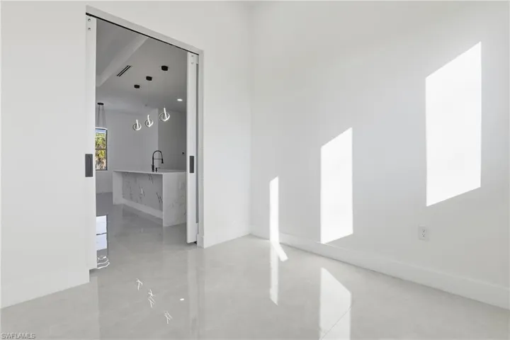 Empty room with baseboards